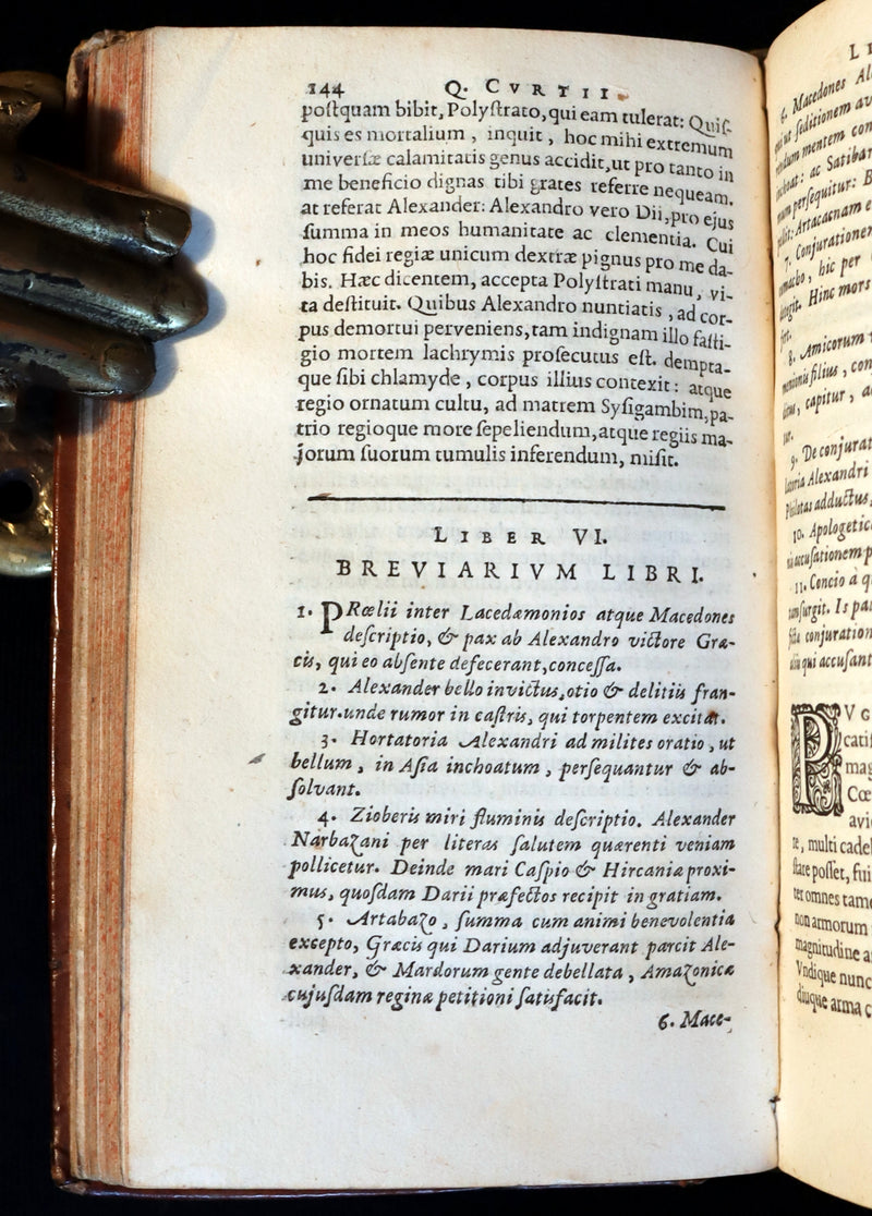 1633 Rare Latin Book - Histories of ALEXANDER the GREAT by Quintus Curtius Rufus.