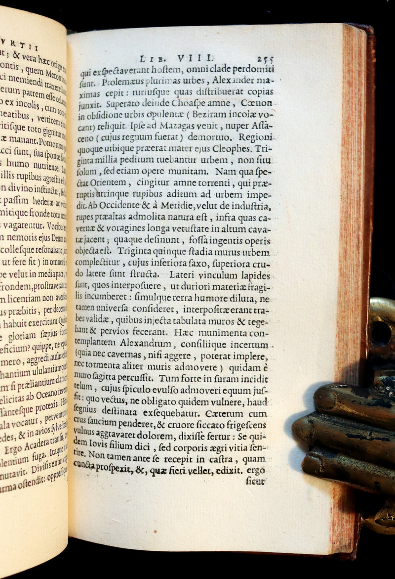 1633 Rare Latin Book - Histories of ALEXANDER the GREAT by Quintus Curtius Rufus.