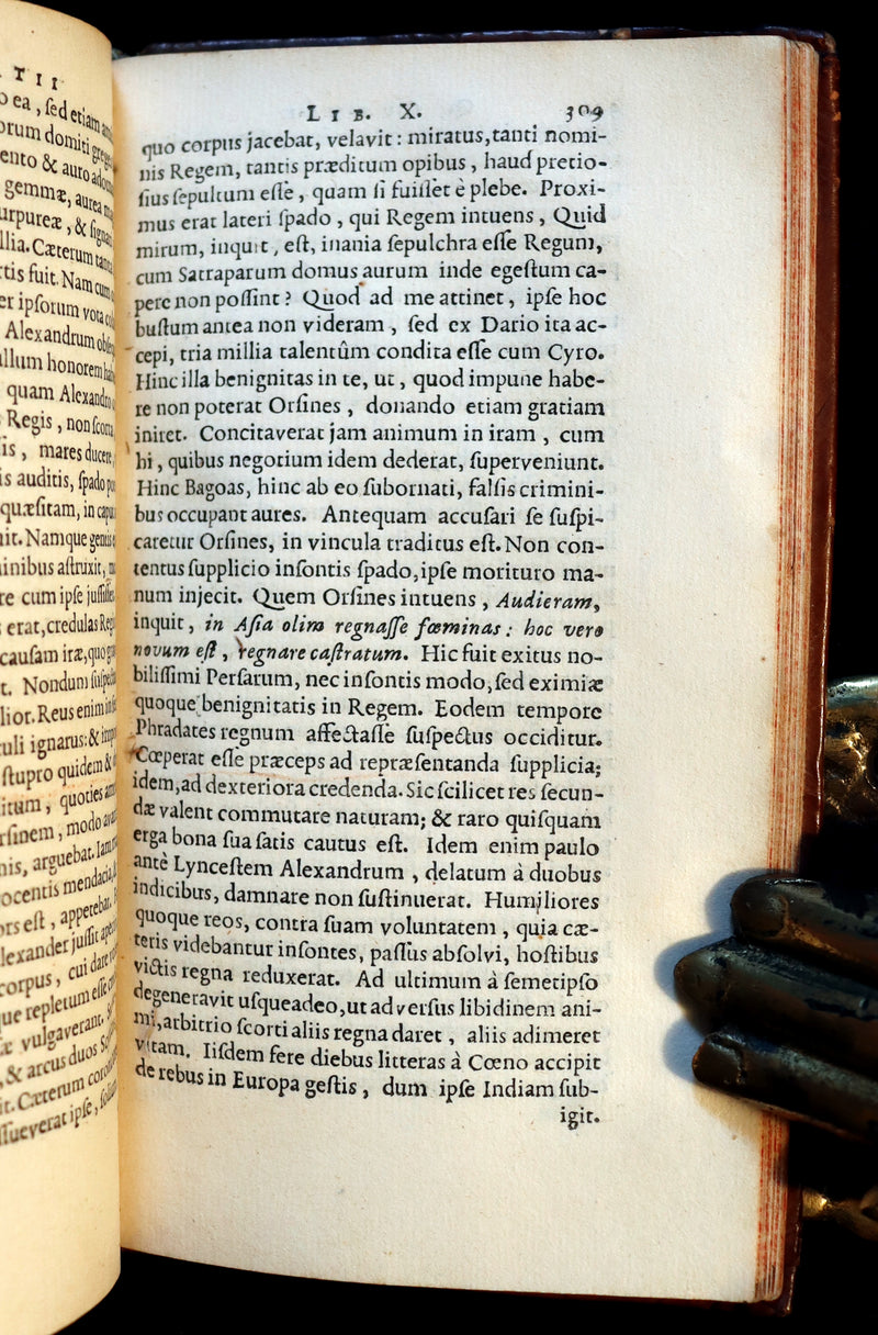 1633 Rare Latin Book - Histories of ALEXANDER the GREAT by Quintus Curtius Rufus.