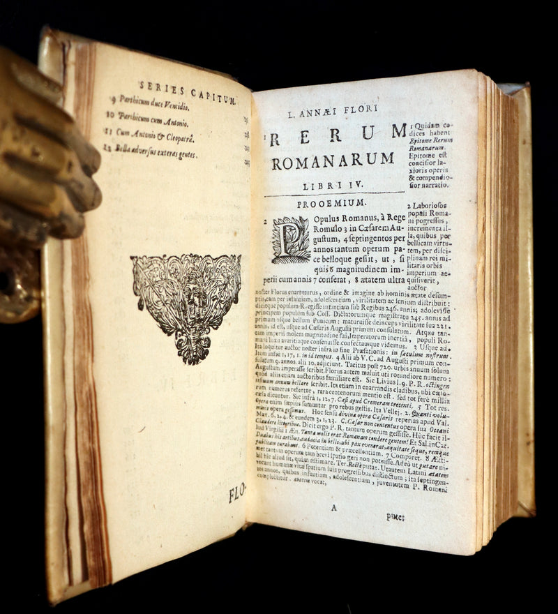 1683 Rare Latin Vellum Book - ROMAN HISTORY - Rerum Romanarum by Lucius Annaeus Florus.