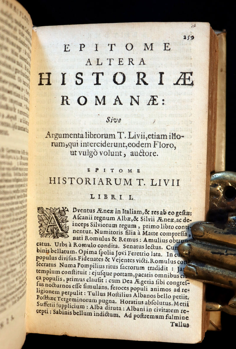 1683 Rare Latin Vellum Book - ROMAN HISTORY - Rerum Romanarum by Lucius Annaeus Florus.