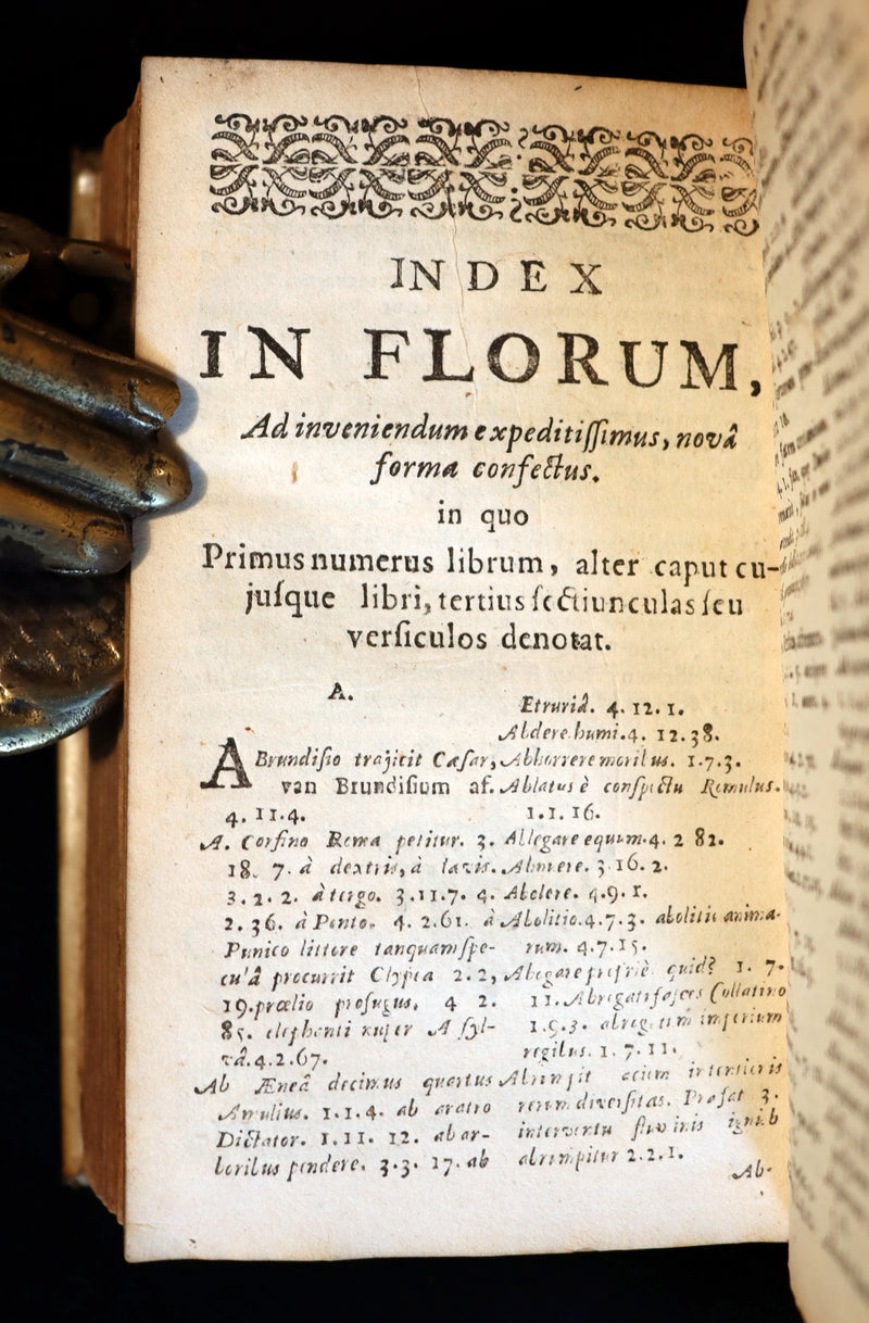 1683 Rare Latin Vellum Book - ROMAN HISTORY - Rerum Romanarum by Lucius Annaeus Florus.