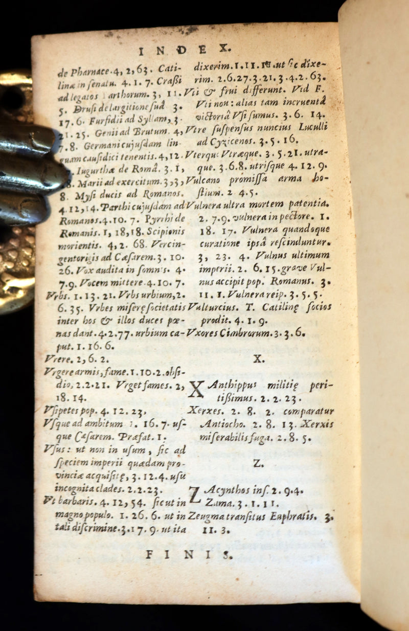 1683 Rare Latin Vellum Book - ROMAN HISTORY - Rerum Romanarum by Lucius Annaeus Florus.