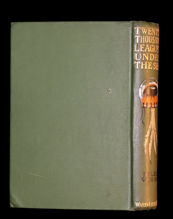 1905 Rare Book - Twenty Thousand Leagues Under the Sea by Jules Verne. Green variant.