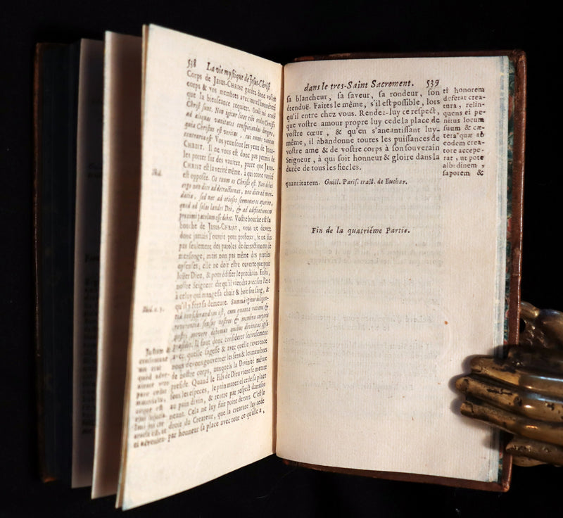 1700 Scarce French Book - The mystical life of Jesus in the Blessed Sacrament by Jacques Nouet.
