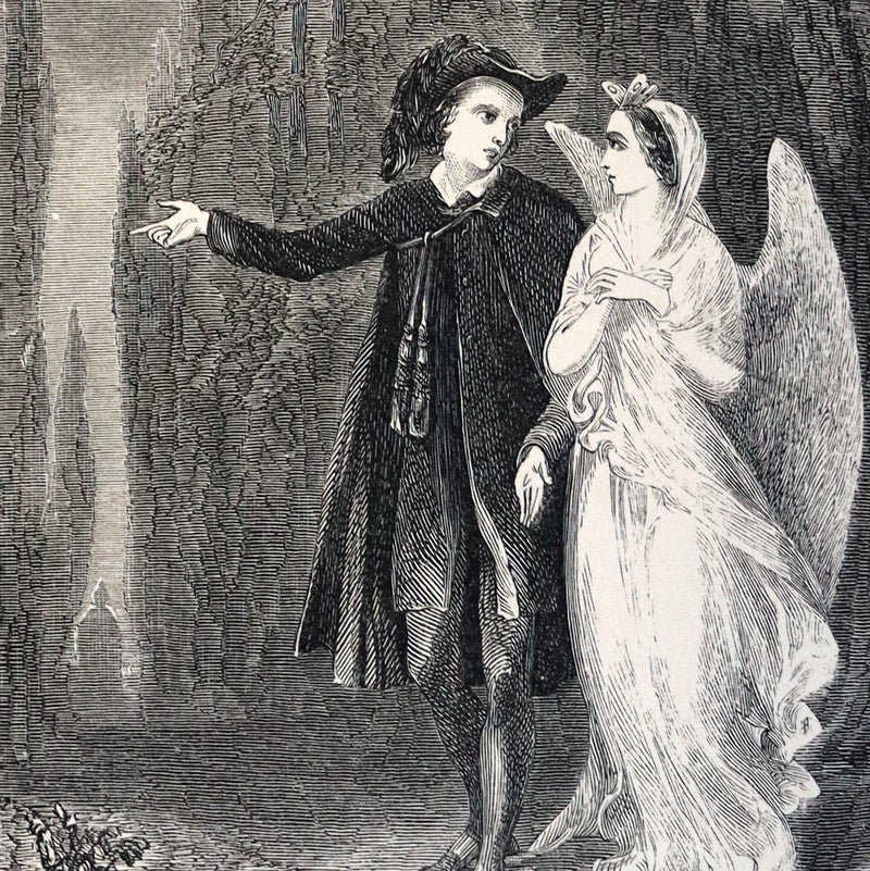 1852 Rare Illustrated Book - The Poetical Works of EDGAR ALLAN POE with a notice of his Life.