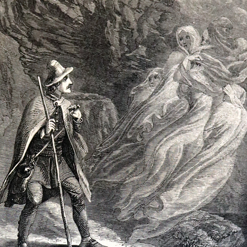 1852 Rare Illustrated Book - The Poetical Works of EDGAR ALLAN POE with a notice of his Life.