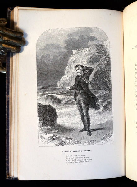 1852 Rare Illustrated Book - The Poetical Works of EDGAR ALLAN POE with a notice of his Life.