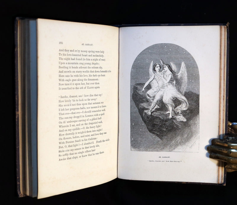 1852 Rare Illustrated Book - The Poetical Works of EDGAR ALLAN POE with a notice of his Life.