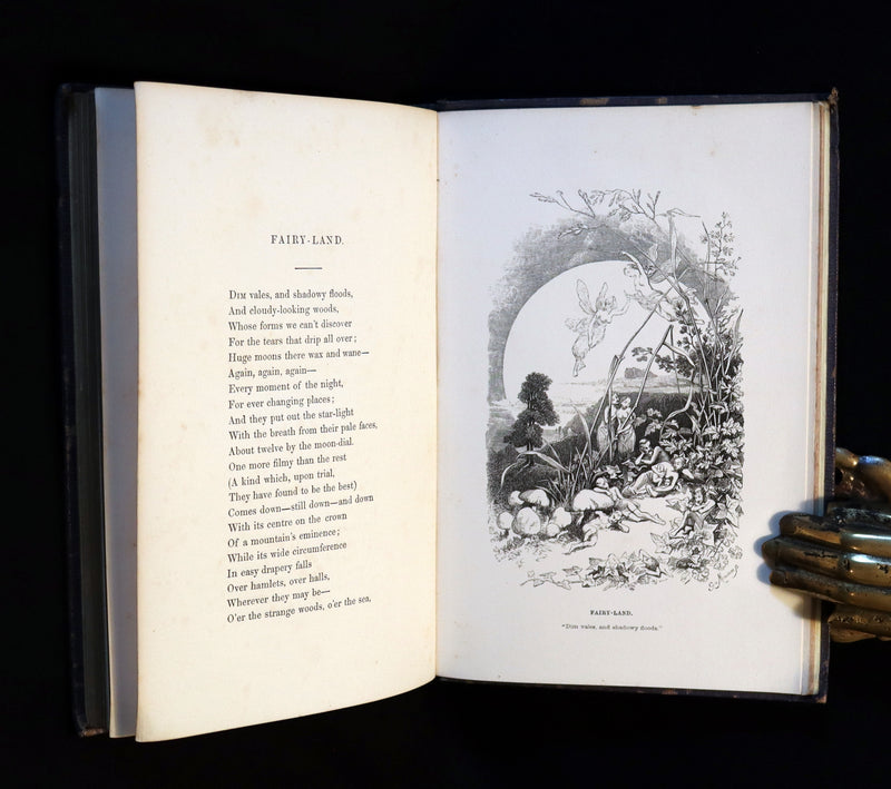 1852 Rare Illustrated Book - The Poetical Works of EDGAR ALLAN POE with a notice of his Life.