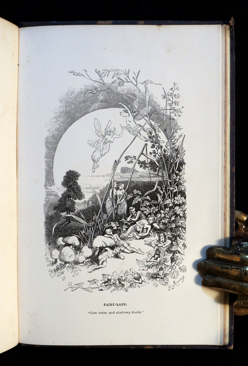 1852 Rare Illustrated Book - The Poetical Works of EDGAR ALLAN POE with a notice of his Life.