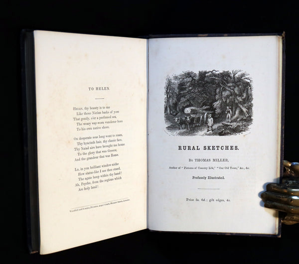 1852 Rare Illustrated Book - The Poetical Works of EDGAR ALLAN POE with a notice of his Life.