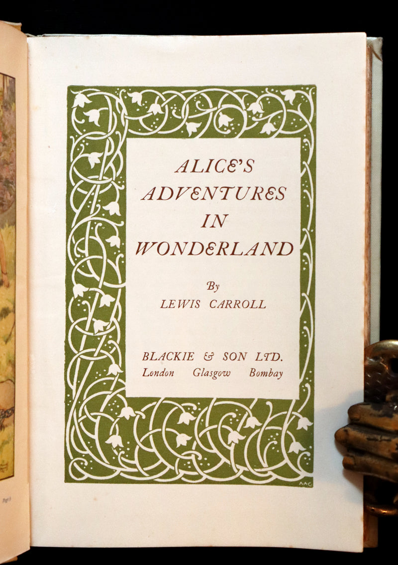 1920 Rare Book - Alice's Adventures in Wonderland Illustrated in color by Frank Adams.