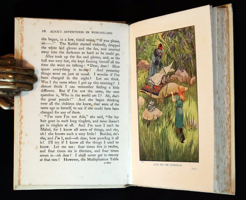 1920 Rare Book - Alice's Adventures in Wonderland Illustrated in color by Frank Adams.