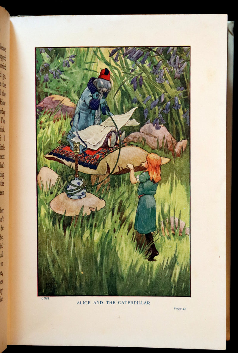 1920 Rare Book - Alice's Adventures in Wonderland Illustrated in color by Frank Adams.
