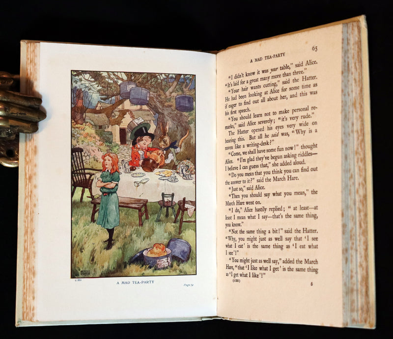 1920 Rare Book - Alice's Adventures in Wonderland Illustrated in color by Frank Adams.
