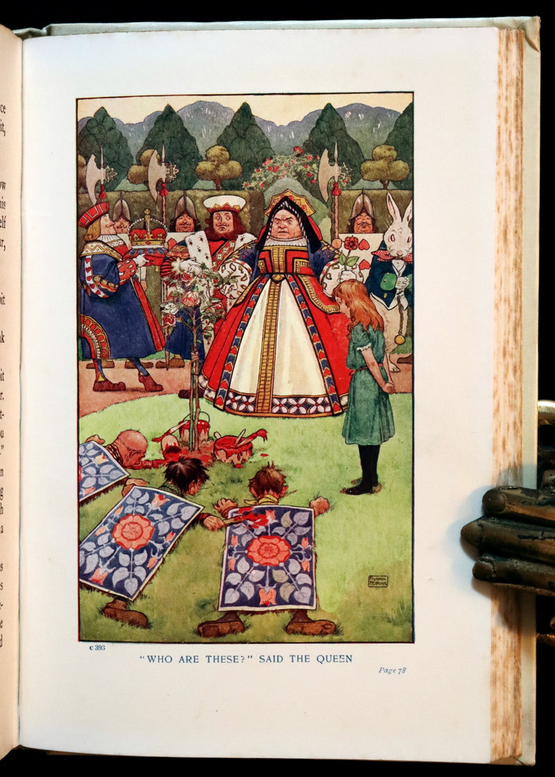 1920 Rare Book - Alice's Adventures in Wonderland Illustrated in color by Frank Adams.