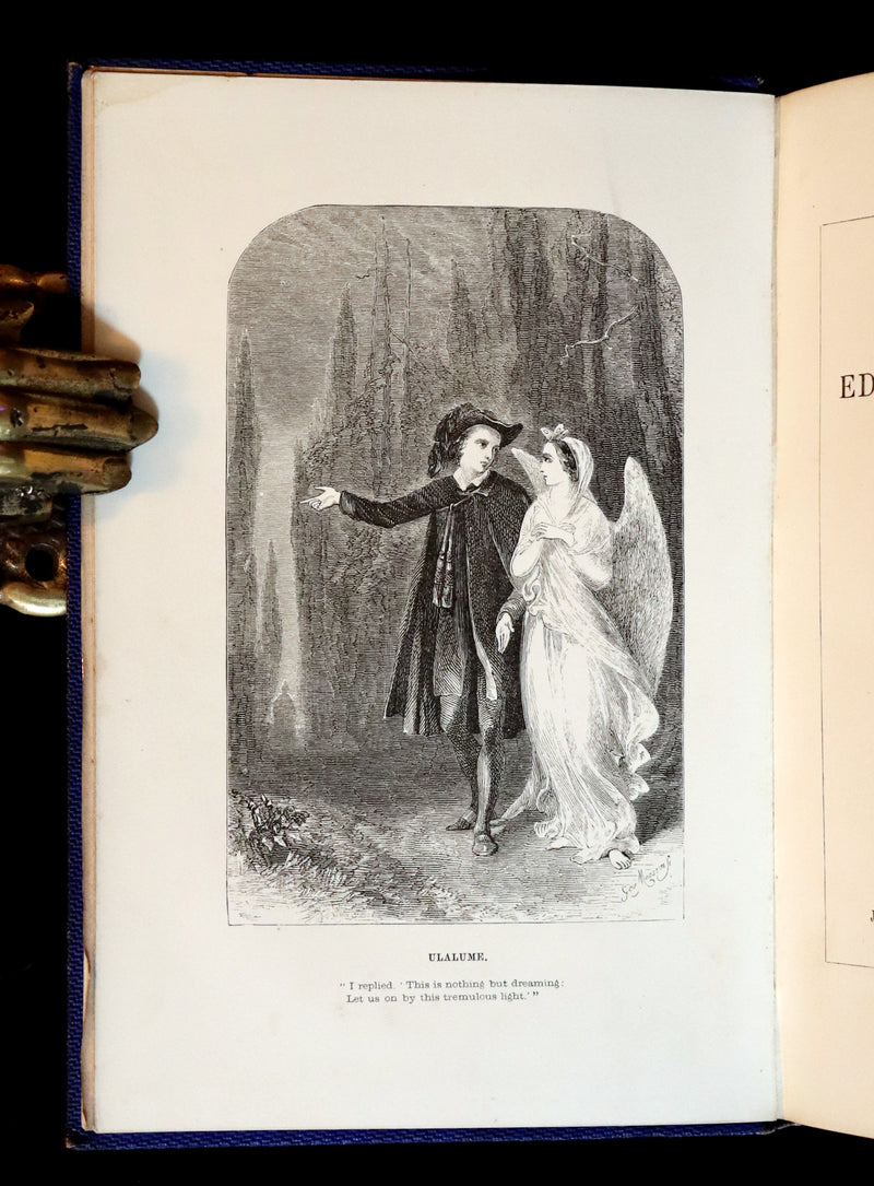 1852 Rare Illustrated Book - The Poetical Works of EDGAR ALLAN POE with a notice of his Life and Genius.