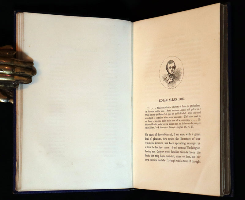 1852 Rare Illustrated Book - The Poetical Works of EDGAR ALLAN POE with a notice of his Life and Genius.