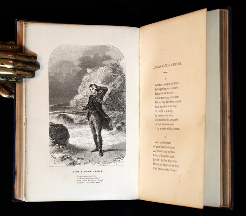 1852 Rare Illustrated Book - The Poetical Works of EDGAR ALLAN POE with a notice of his Life and Genius.
