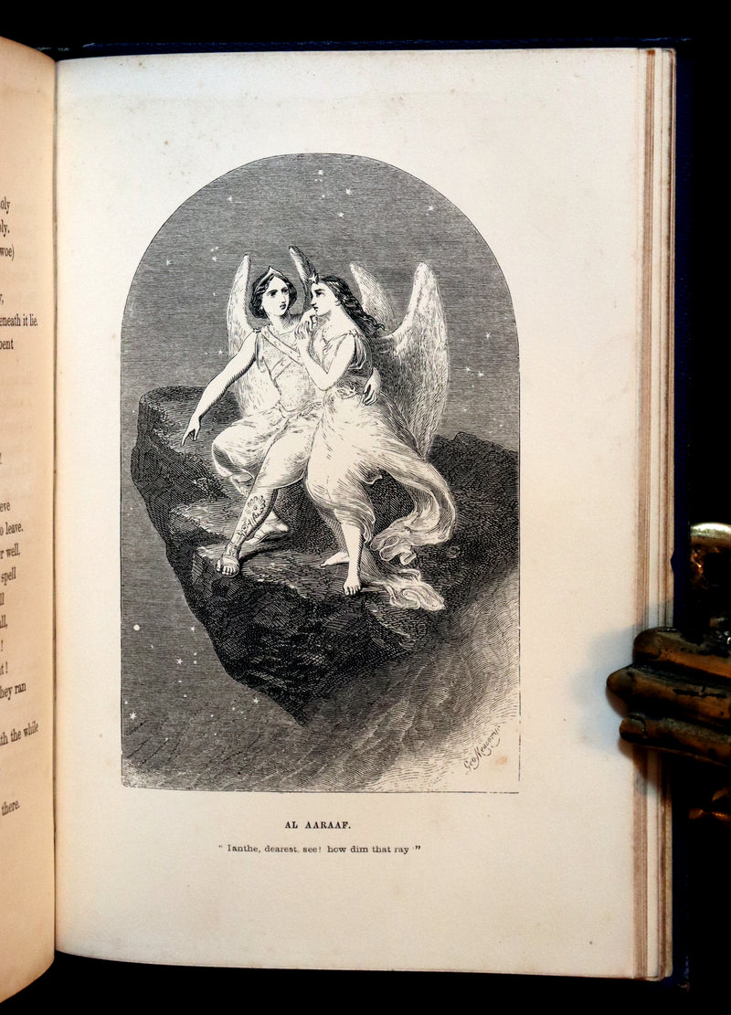 1852 Rare Illustrated Book - The Poetical Works of EDGAR ALLAN POE with a notice of his Life and Genius.
