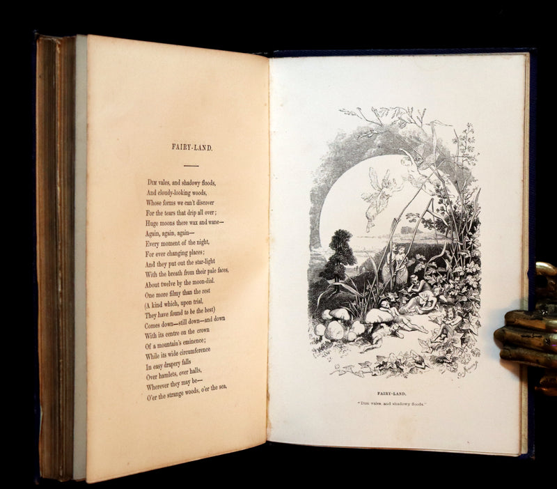 1852 Rare Illustrated Book - The Poetical Works of EDGAR ALLAN POE with a notice of his Life and Genius.