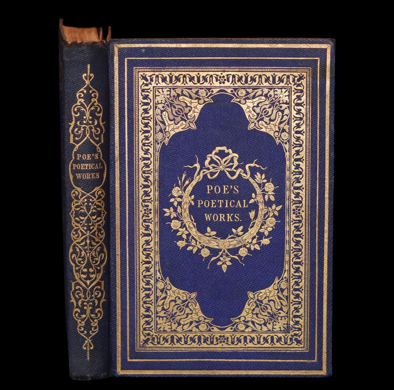 1852 Rare Illustrated Book - The Poetical Works of EDGAR ALLAN POE with a notice of his Life and Genius.