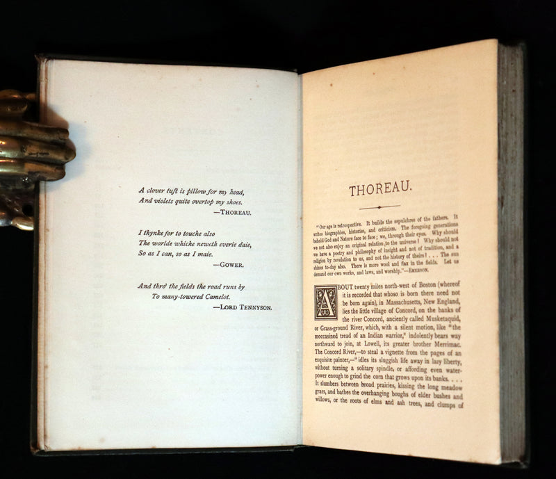 1886 Rare Victorian Book - WALDEN by Henry David THOREAU With Introductory Note by Will H. Dircks.