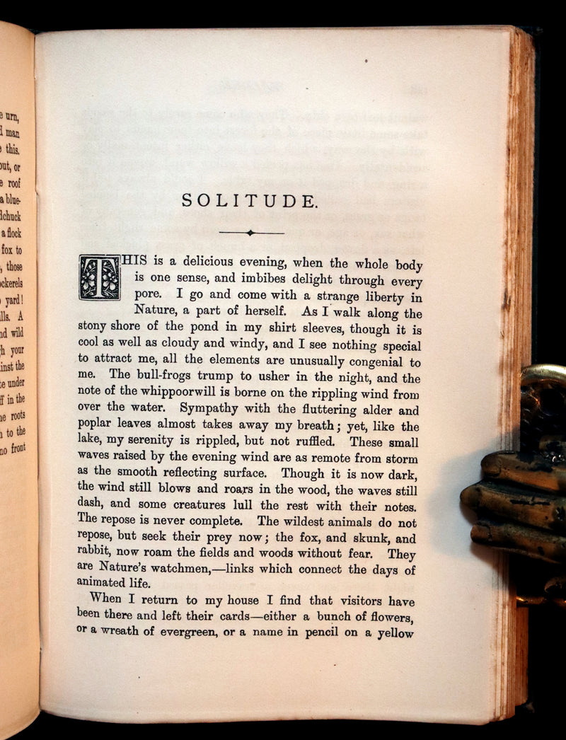 1886 Rare Victorian Book - WALDEN by Henry David THOREAU With Introductory Note by Will H. Dircks.