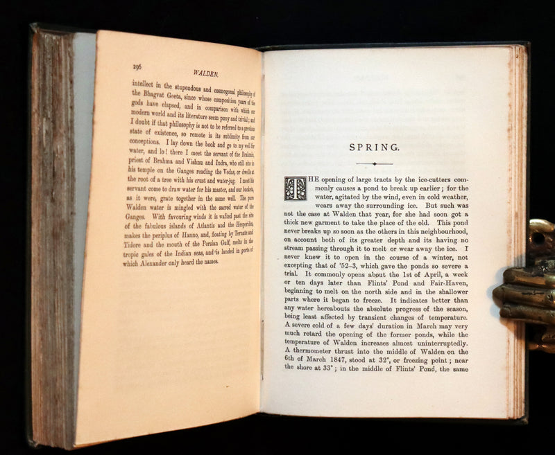 1886 Rare Victorian Book - WALDEN by Henry David THOREAU With Introductory Note by Will H. Dircks.