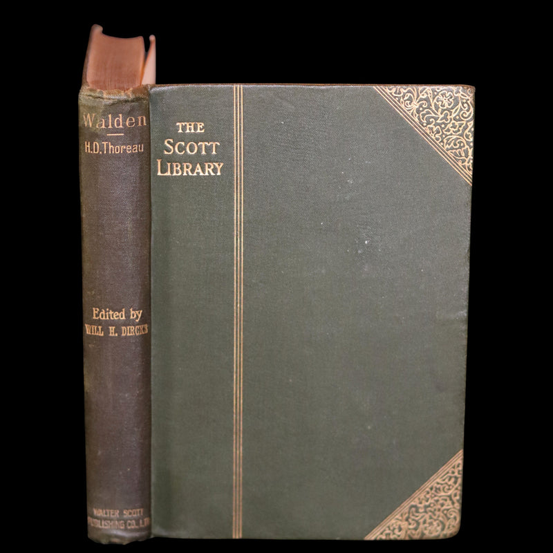 1886 Rare Victorian Book - WALDEN by Henry David THOREAU With Introductory Note by Will H. Dircks.