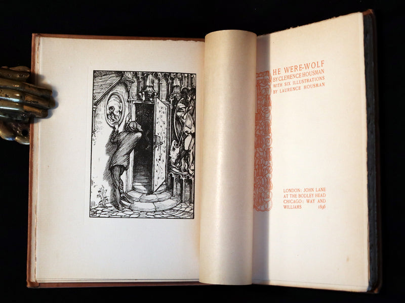1896 Rare First Edition Book on Werewolves - THE WERE-WOLF by Clemence Housman.