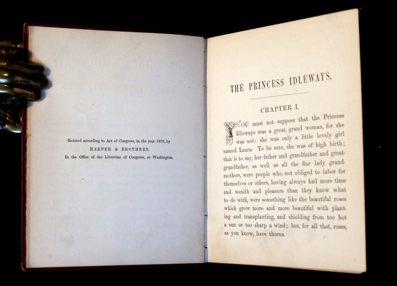1880 Scarce Victorian Book - The Princess Idleways Fairy Story by Mrs. Hays. Illustrated.