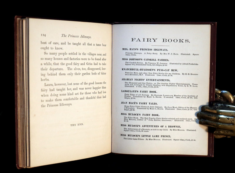 1880 Scarce Victorian Book - The Princess Idleways Fairy Story by Mrs. Hays. Illustrated.