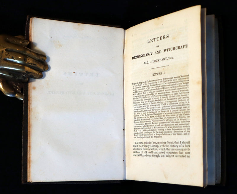 1855 Rare Book - Letters on Demonology and Witchcraft - WITCHES & FAIRIES by Walter Scott.