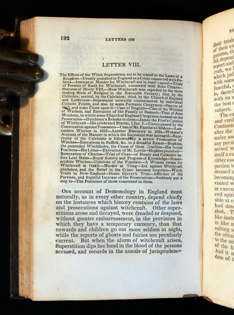 1855 Rare Book - Letters on Demonology and Witchcraft - WITCHES & FAIRIES by Walter Scott.