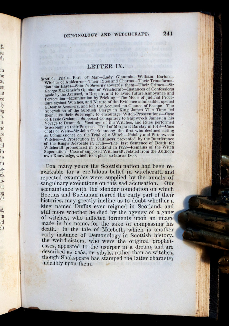 1855 Rare Book - Letters on Demonology and Witchcraft - WITCHES & FAIRIES by Walter Scott.