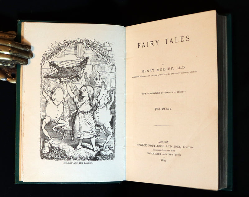 1893 Scarce Victorian Book - Henry Morley's FAIRY TALES illustrated by Charles H. Bennett.