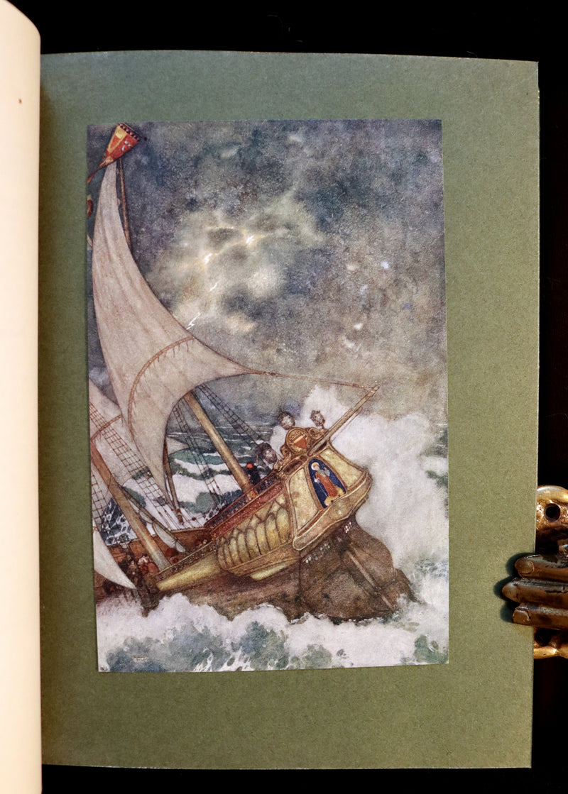 1908 Rare Book bound by Bayntun - THE TEMPEST by Shakespeare illustrated by Edmund DULAC. 1stED.
