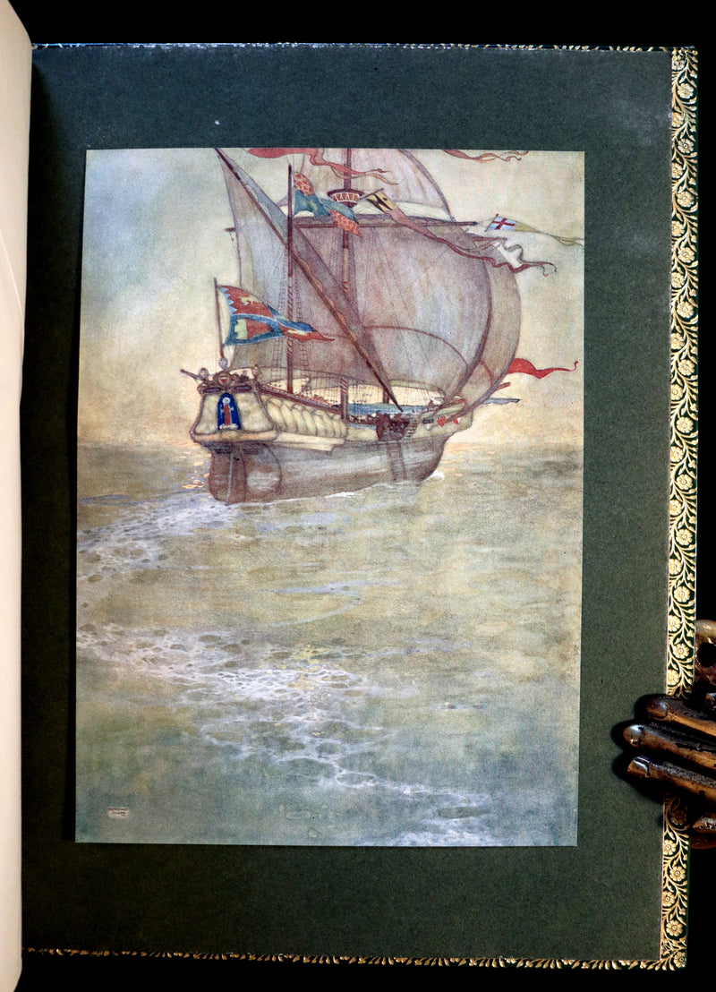 1908 Rare Book bound by Bayntun - THE TEMPEST by Shakespeare illustrated by Edmund DULAC. 1stED.