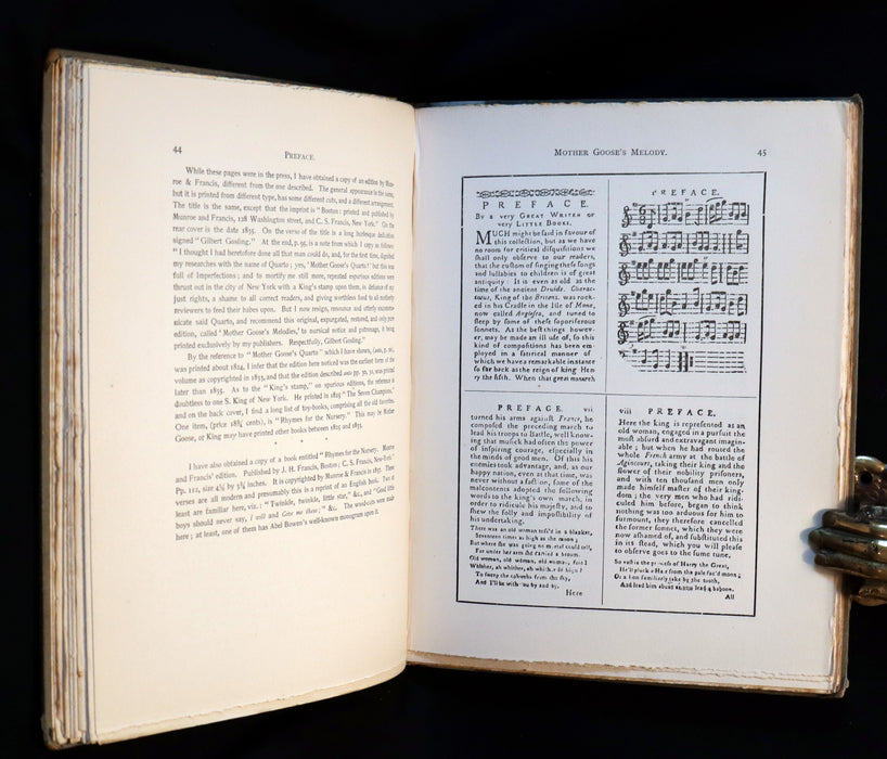 1892 Scarce Book - The Original MOTHER GOOSE's Melody & FAIRY TALES reproduced in Fac-simile.