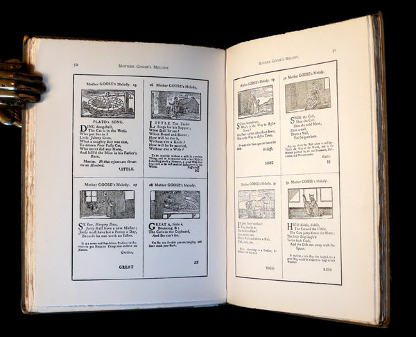 1892 Scarce Book - The Original MOTHER GOOSE's Melody & FAIRY TALES reproduced in Fac-simile.