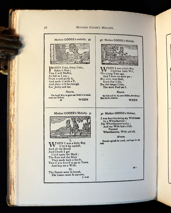 1892 Scarce Book - The Original MOTHER GOOSE's Melody & FAIRY TALES reproduced in Fac-simile.