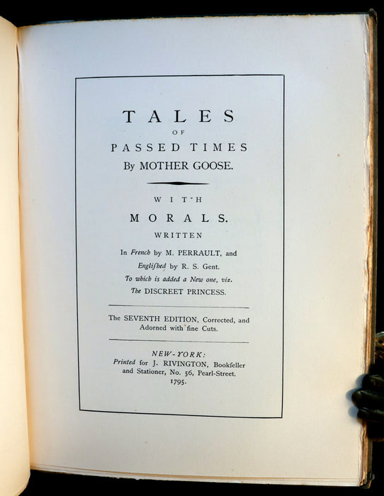 1892 Scarce Book - The Original MOTHER GOOSE's Melody & FAIRY TALES reproduced in Fac-simile.