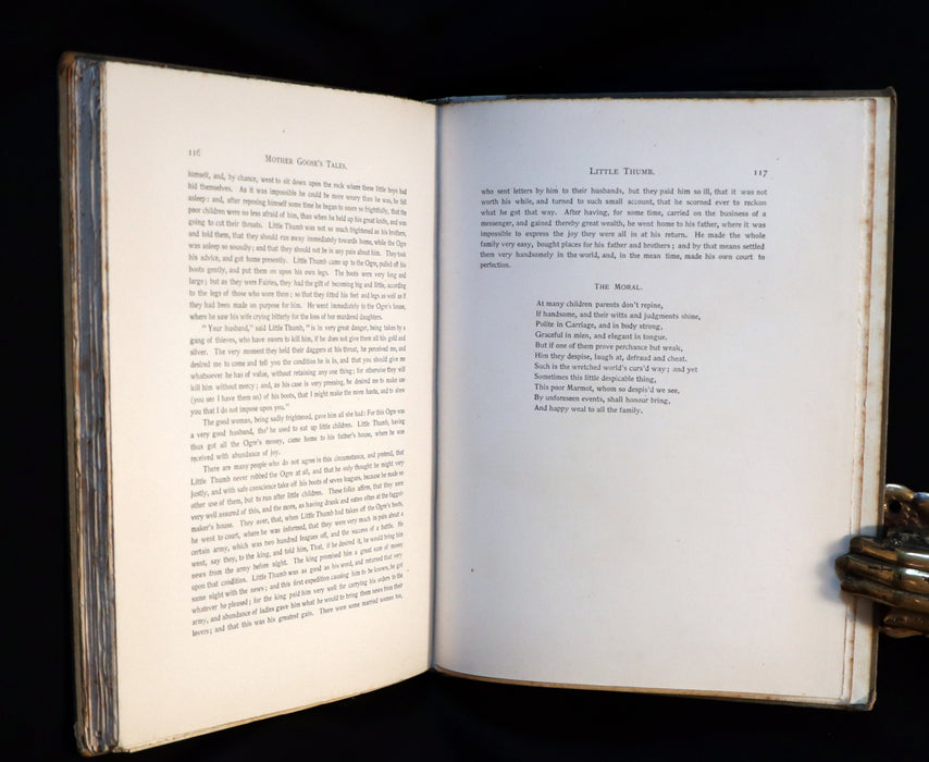 1892 Scarce Book - The Original MOTHER GOOSE's Melody & FAIRY TALES reproduced in Fac-simile.