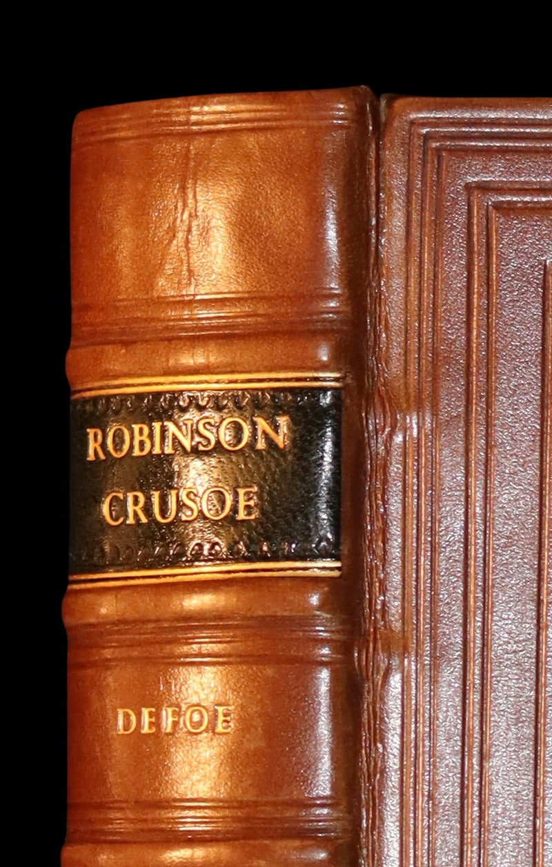 1831 Rare Book bound by Bayntun - THE LIFE & ADVENTURES OF ROBINSON CRUSOE. Illustrated.