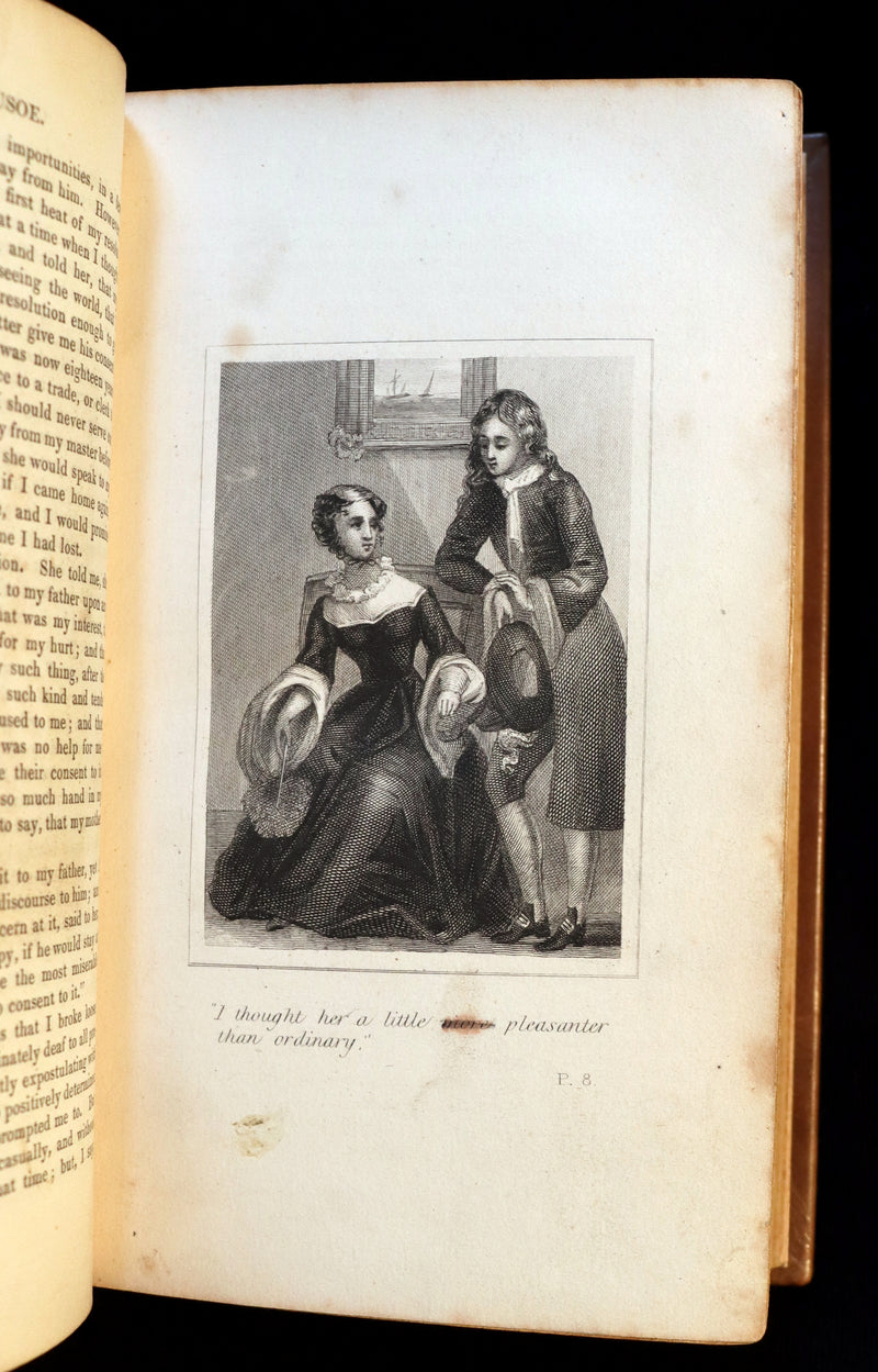 1831 Rare Book bound by Bayntun - THE LIFE & ADVENTURES OF ROBINSON CRUSOE. Illustrated.