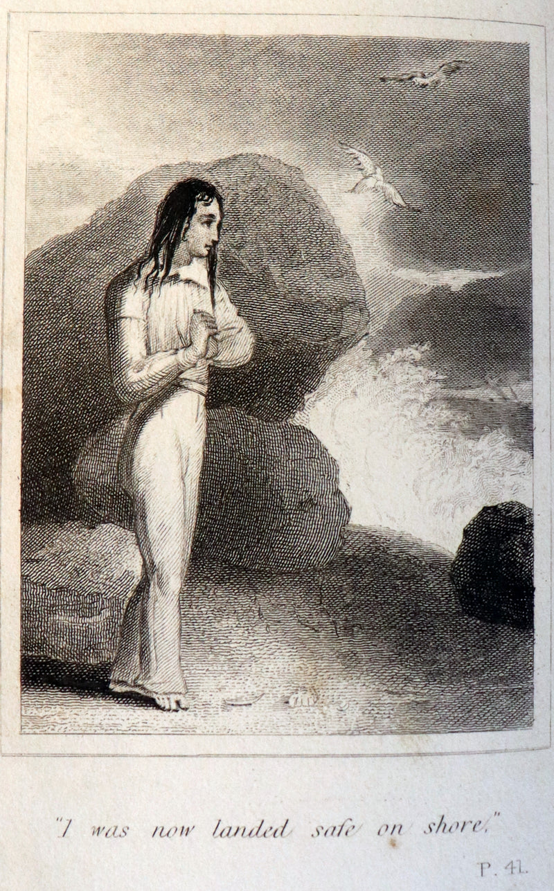 1831 Rare Book bound by Bayntun - THE LIFE & ADVENTURES OF ROBINSON CRUSOE. Illustrated.