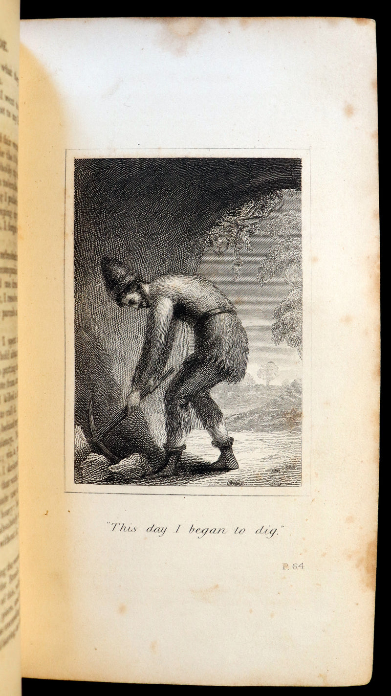 1831 Rare Book bound by Bayntun - THE LIFE & ADVENTURES OF ROBINSON CRUSOE. Illustrated.