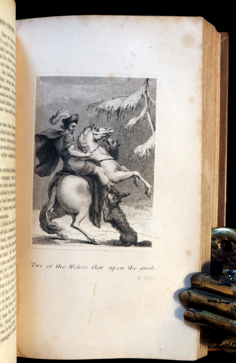 1831 Rare Book bound by Bayntun - THE LIFE & ADVENTURES OF ROBINSON CRUSOE. Illustrated.